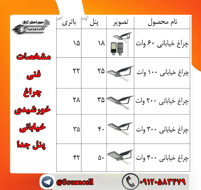 چراغ خورشیدی خیابانی