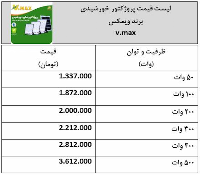 قیمت پروزکتور خورشیدی سولار